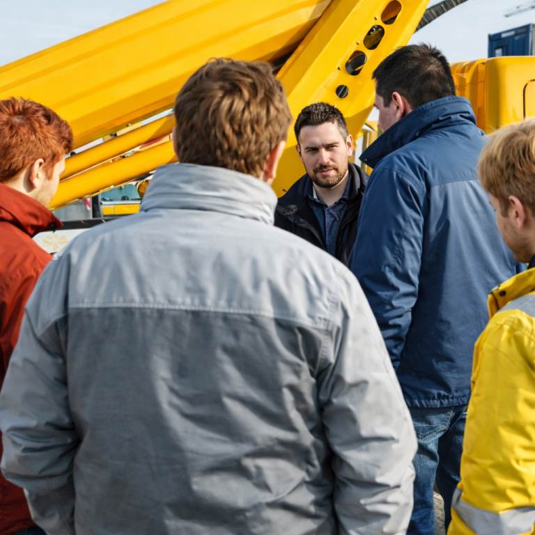 Einweisung im Betrieb Einweisung Hubarbeitsbühne direkt im Betrieb für sichere Nutzung